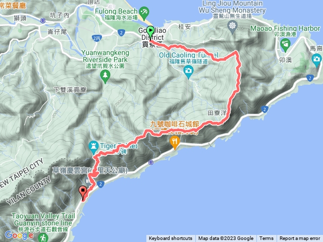 2023-11-19 雪山尾稜全段(福隆火車站→大里火車站)