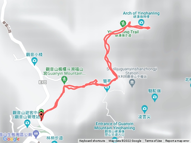 觀音山硬漢嶺楓櫃斗湖登山步道
