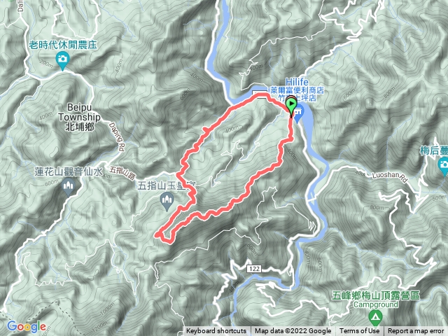 上坪逆走五指山O型