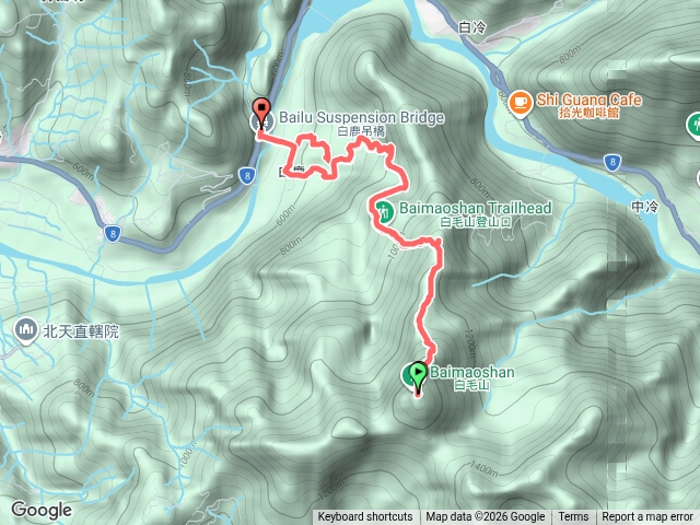 白毛山主峰、白毛山北峰
