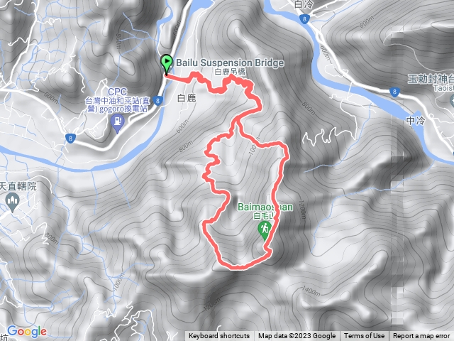 白毛山經1450峰O繞