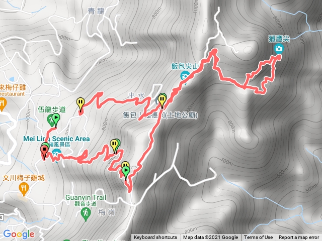 梅峰古道，一線天、伍龍步道