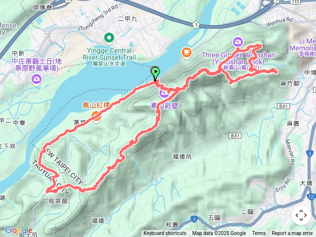 鳶山、鳶山東峰、鳶尾山、五十分山、烏塗窟山