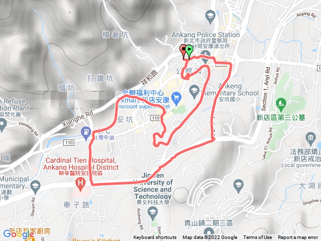 安坑夜跑5K路線