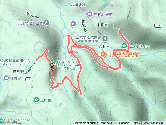 三芝青山路賞櫻花