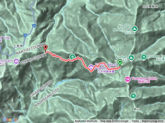 排雲山莊到玉山登山口預覽圖