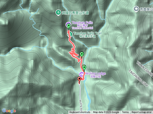 桃山瀑布步道下行