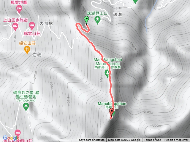 馬那邦山珠湖登山口路線