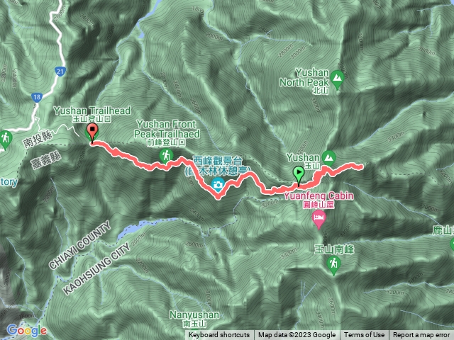 排雲山莊-玉山主峰-玉山東峰-玉山主峰-排雲山莊-塔塔加登山口