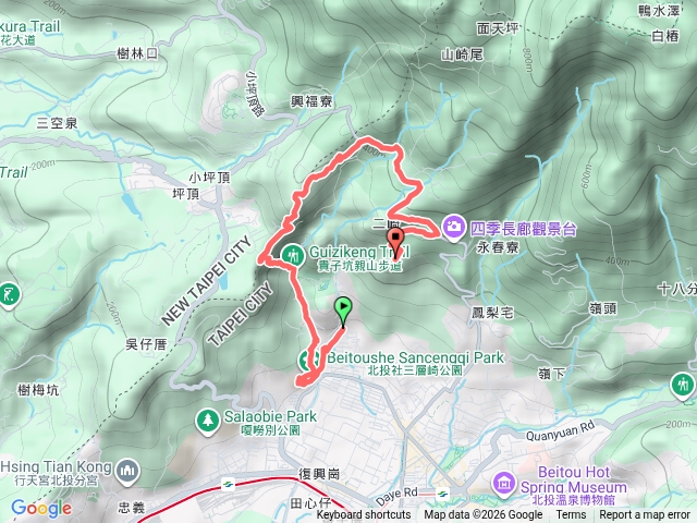 三層崎小牛埔-貴子坑西峰-小坪頂山-二層崎-阿昌林道-貴子坑東峰預覽圖