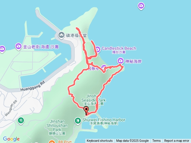 金山神秘海岸、磺港山、獅頭山公園步道及磺港金黃神秘沙灘O型