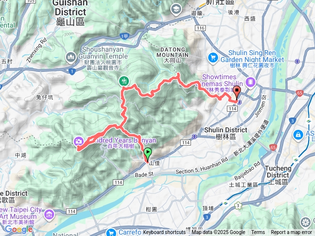 山佳-大榕樹-石灰坑山-大棟山-大同山-樹林20251219預覽圖