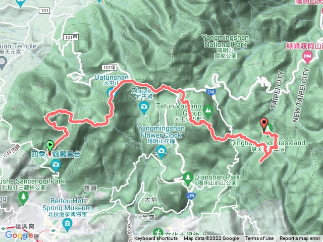 20220716 陽明山東西大縱走逆向至竹篙山擎天崗下