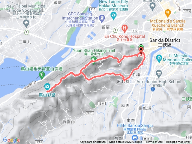 三峽鳶山彩壁、鳶尾山(o形)