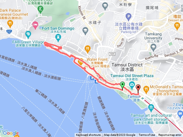 淡水站紅毛城山線+海線