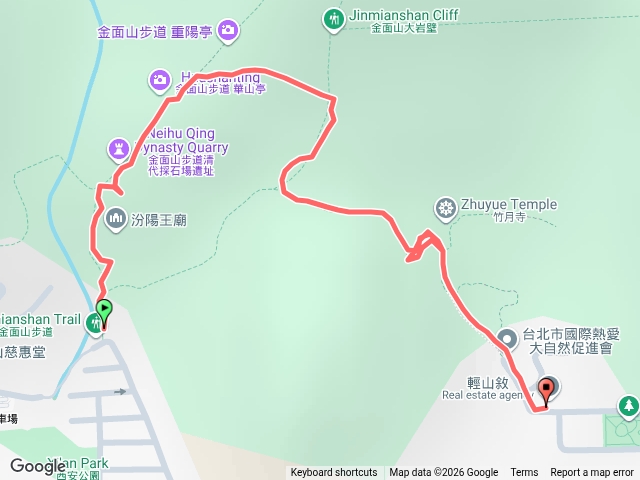 忘了防曬反悔的金面山路線