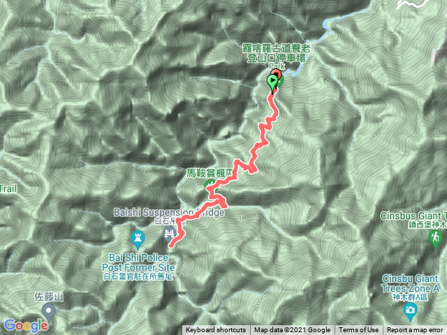 霞喀羅步道馬鞍白石吊橋