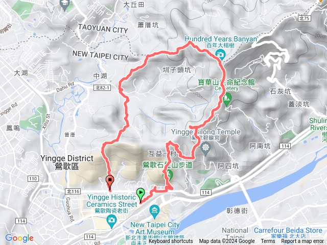 孫龍步道-鶯歌石步道-鶯歌山-光明山稜線步道-二坑步道-牛灶坑山-彰埔坑山-福源山步道-東湖步道-長壽步道預覽圖