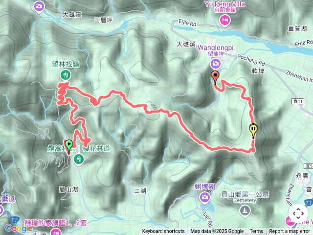 燈篙林道、飛龍步道、望龍埤
