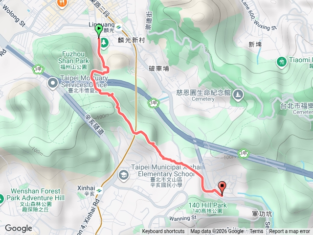 富陽公園人少路線預覽圖