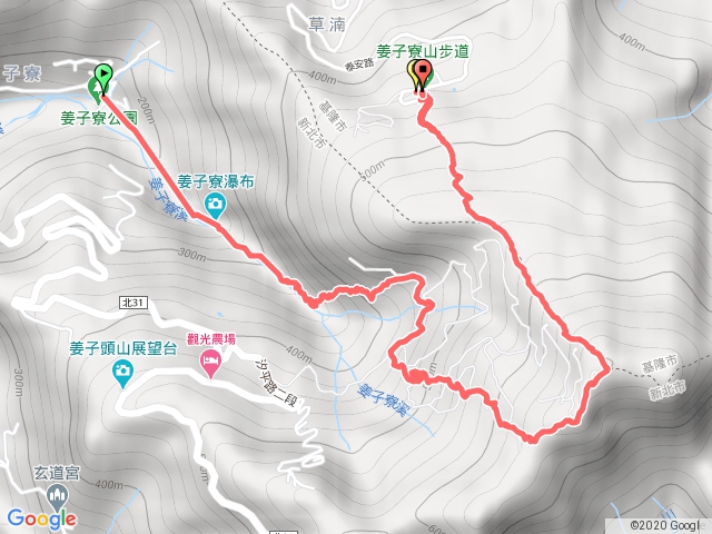 姜子寮絕壁-古道-泰安停車場