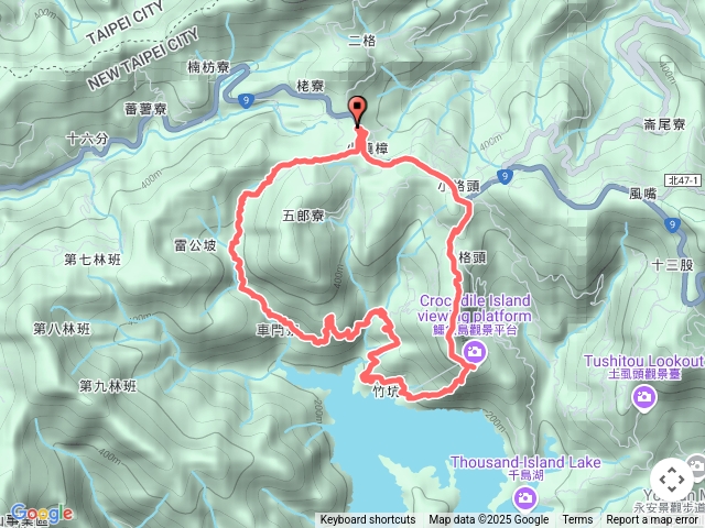 2021-10-31 石碇二格公園～雷公埤古道（山蘇）～福德正神（鱷魚島）～竹坑古道小格頭獅頭山O繞預覽圖