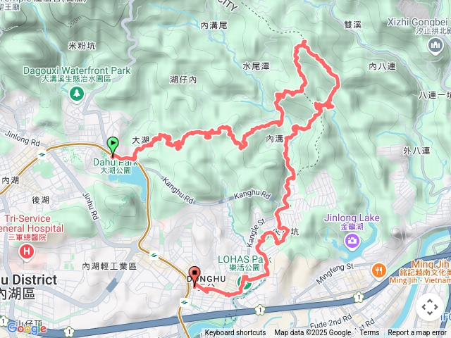 大湖公園，老鷲尖，翠湖，內溝山，東湖