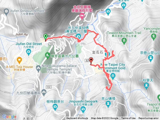 琳-山尖古道-三層橋-摸乳巷-勸濟堂-金瓜石神社