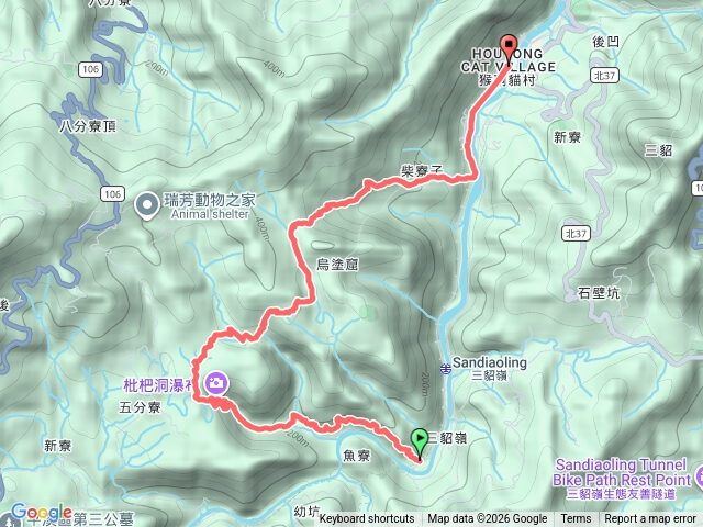 三貂嶺瀑布到柴寮古道預覽圖