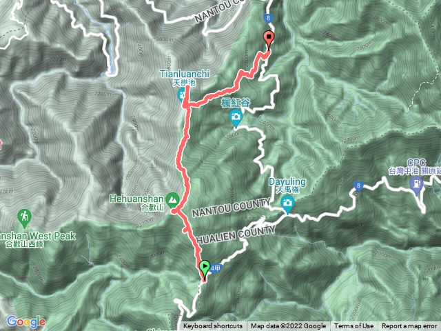 2022 10 02 合歡北峰下天巒池、武法奈尾山，出將軍廟，順訪北峰名樹、台灣池