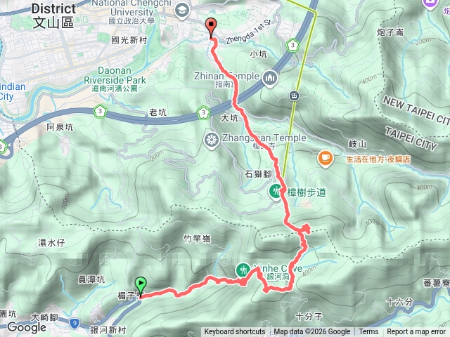 銀河洞瀑布-六分山-貓空纜車站預覽圖