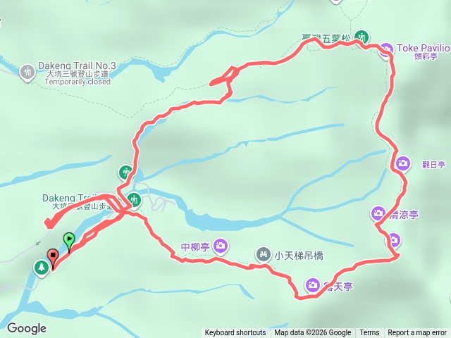 大坑4號接3號0.8k處下切接3-1號步道O繞預覽圖