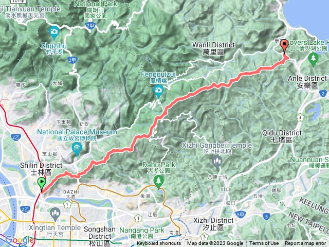 界寮縱走劍潭捷運站出發