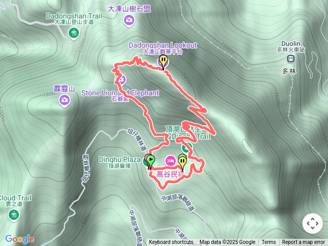 20250607頂湖加大凍山步道路線紀錄