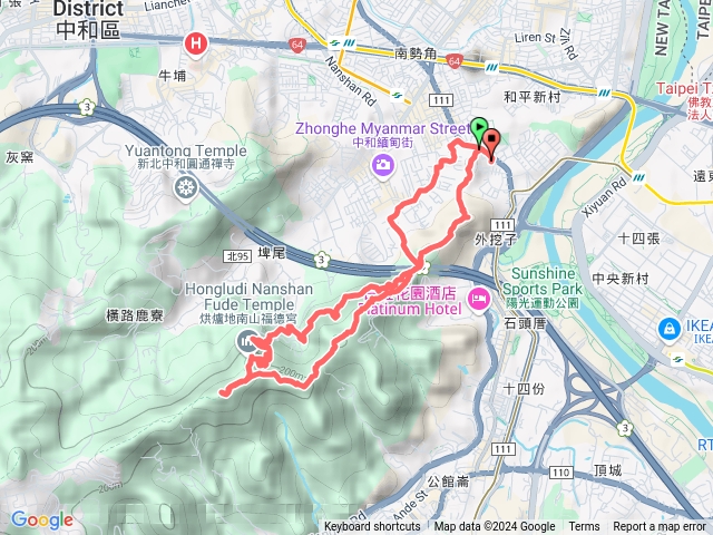 小百岳集起來烘爐地登山步道(南勢角山)202412251655