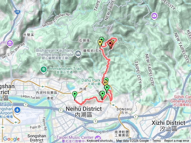 灣仔山白鷺鷥山大湖公園大湖山牛稠湖山石坎山大石壁興善宮