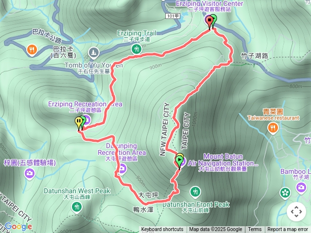 二子坪停車場鞍部上大屯山O型