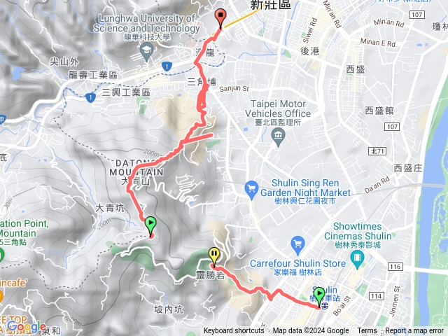 樹林車站、大同山、青龍嶺、捷運迴龍站