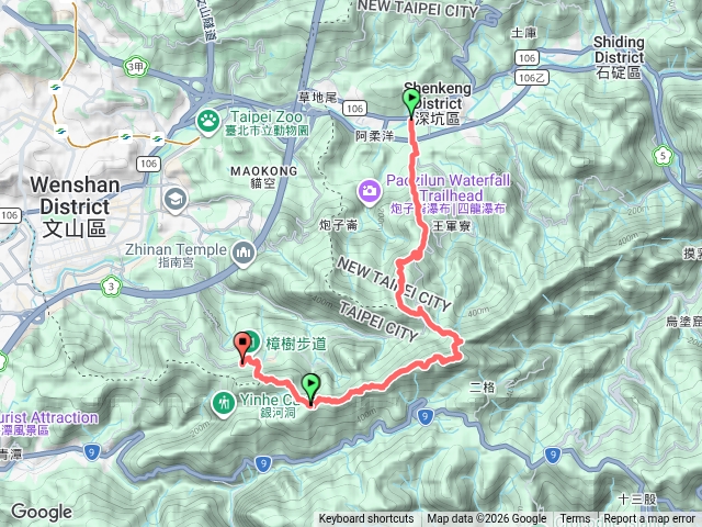 深坑-大崎嶺步道-二格山-十六分山-貓空