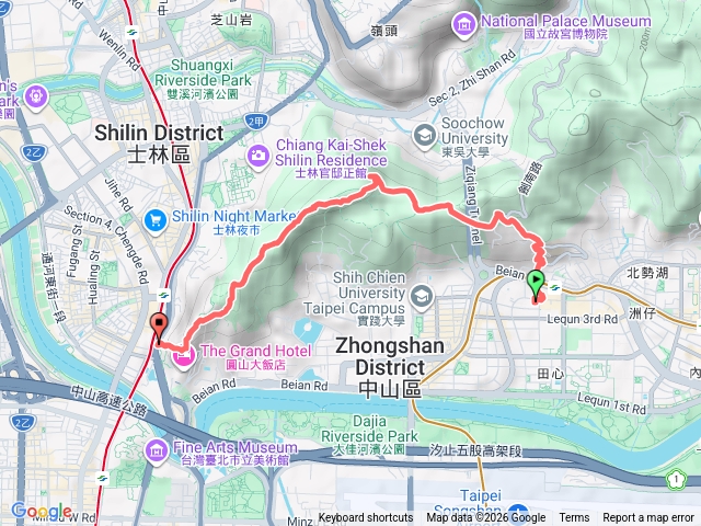 劍南路到劍潭站預覽圖