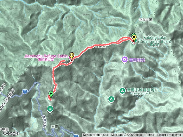 嘉明湖D2（向陽山屋→向陽山→三叉山→嘉明湖→向陽山北峰→嘉明湖山屋）預覽圖