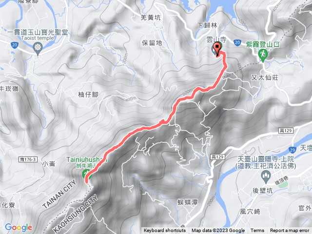 烏山縱走系列之北段⋯雲山寺→風空子山→噍吧哖紀念碑(孟璋山)→烏山→刣牛湖山