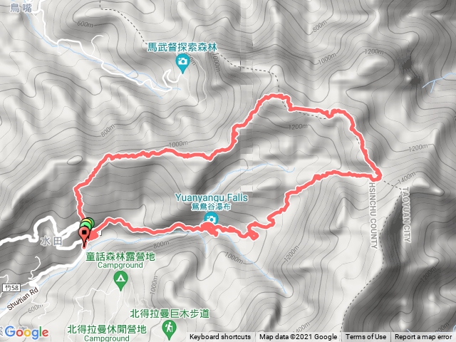 蓮包山外鳥嘴山鴛鴦谷瀑布