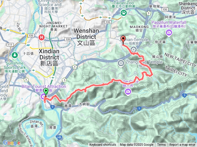 碧潭小獅山-待佬坑山-貓空-指南宮