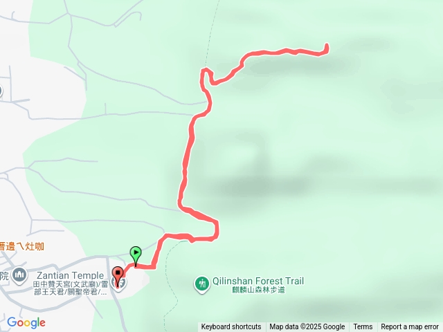 田中大劍山原路折返