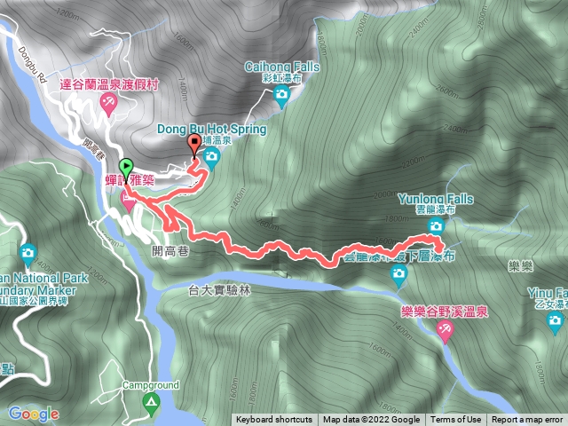 八通關古道之雲龍瀑布