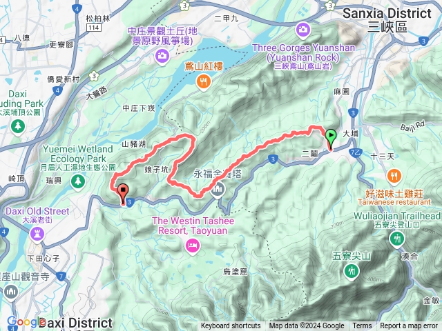 三峽永福宮-二鬮山-小石牛-大石牛-烏塗窟山-娘子坑山-妙法寺