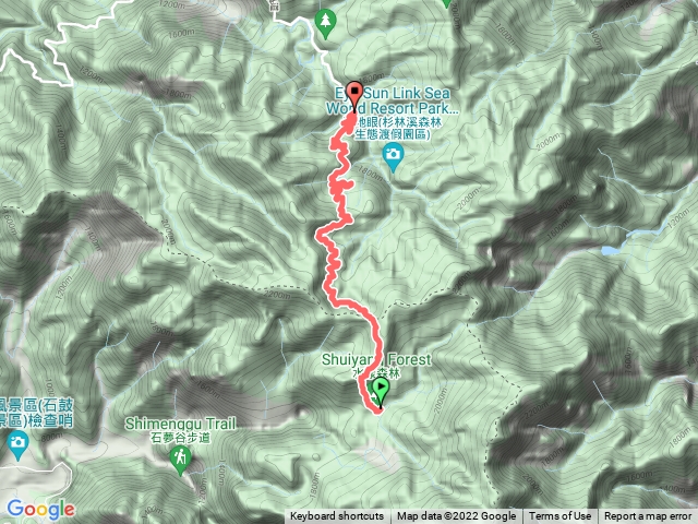 水漾森林→仁亭登山口