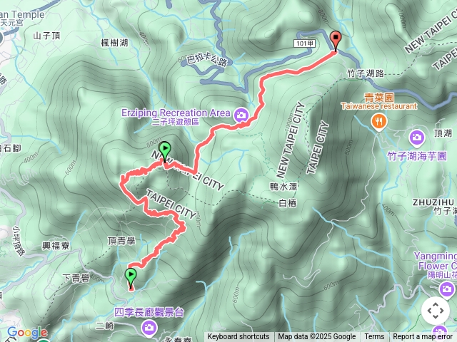 向天山-面天山-二子坪