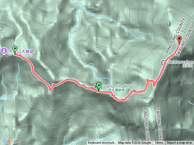 新登山口北大武上山1150103上山預覽圖